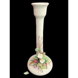 Harmony Taormina TM Benedetti Italian Candlestick Majolica Signed Strawberry